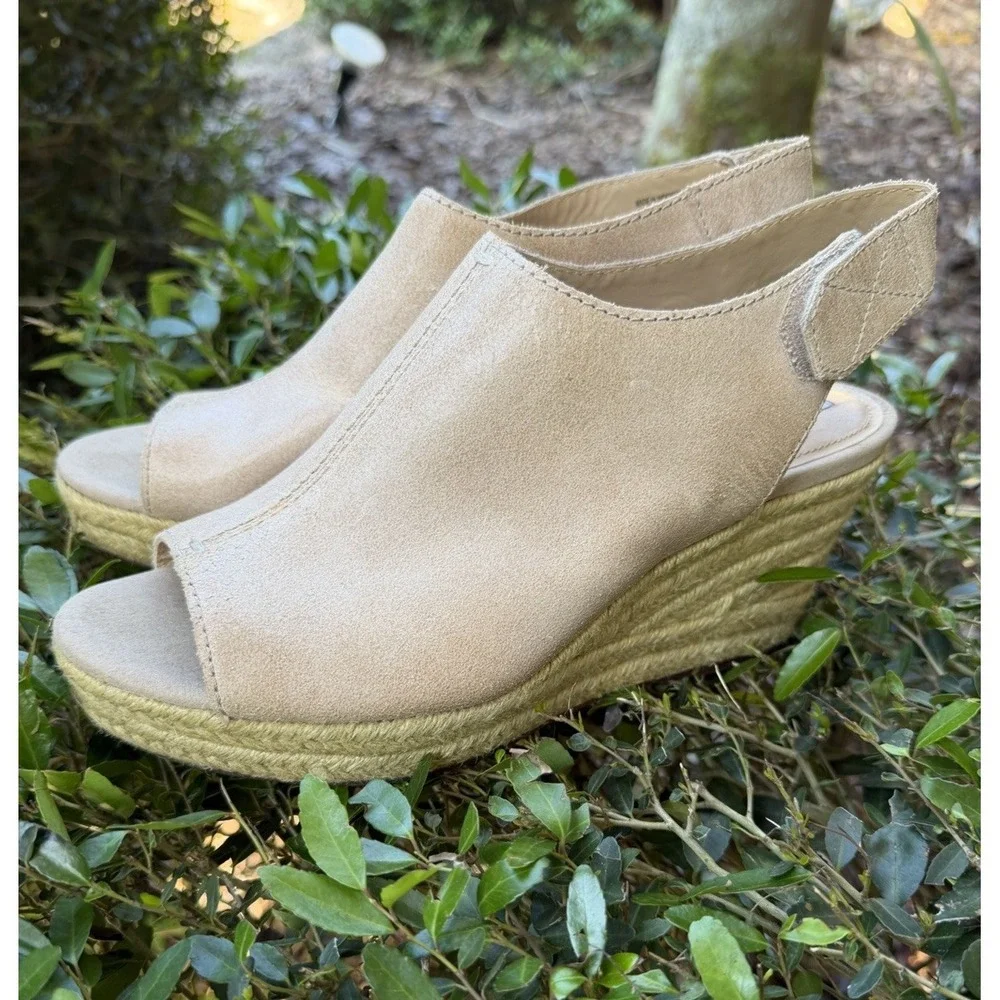 Geox Respira BlushPink Wedge Espadrille Sandals Peep Toe‎ EU 39.5 US 8.5/9